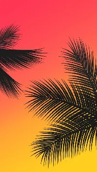 Anime full HD Android wallpaper palm tree background