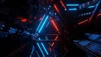 Cool triangular neon lights 4k desktop wallpaper dark