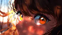 Cute girl eyes anime 4k desktop wallpaper beautiful girl