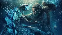Godzilla vs kong poster 4k desktop wallpaper fight in water